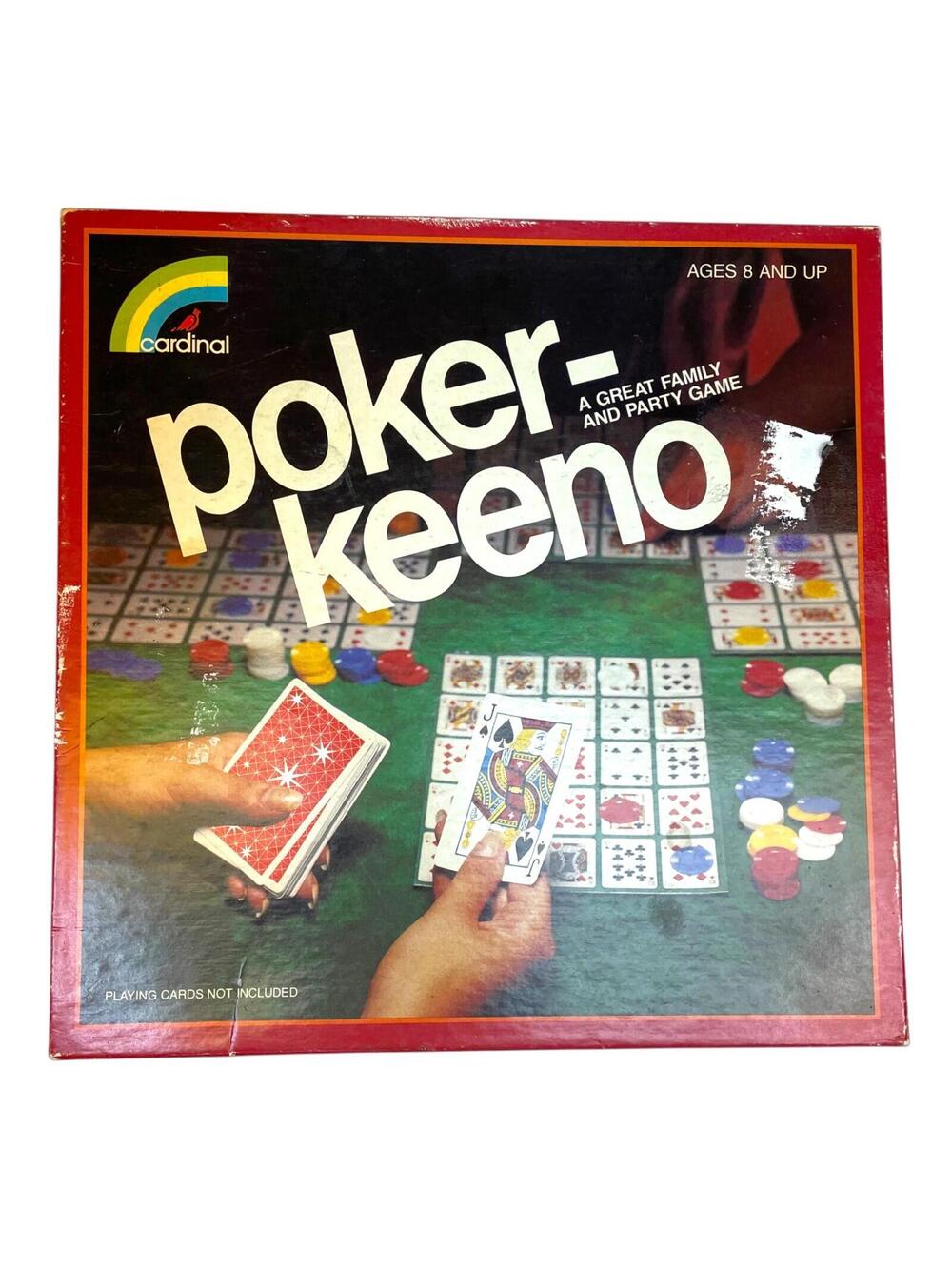 Vintage 1985 Poker Keeno Game Cardinal Complete Classic Family Board Game 1980s!